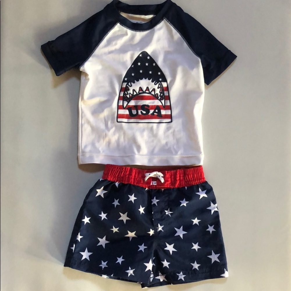 Oshkosh Baby Rash Guard Swim Set 12M